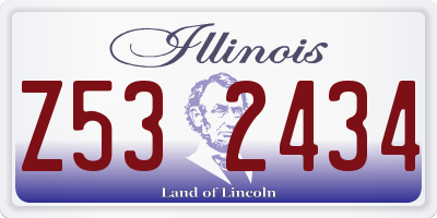 IL license plate Z532434