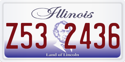 IL license plate Z532436