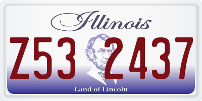 IL license plate Z532437