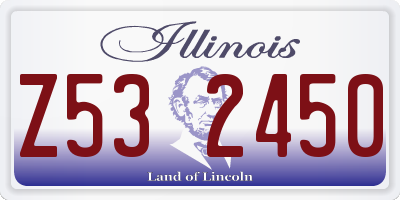 IL license plate Z532450