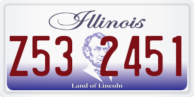 IL license plate Z532451