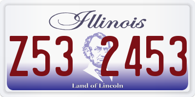 IL license plate Z532453