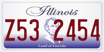 IL license plate Z532454