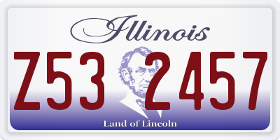 IL license plate Z532457