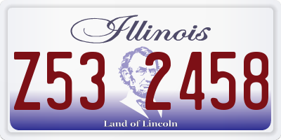 IL license plate Z532458