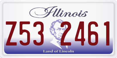 IL license plate Z532461