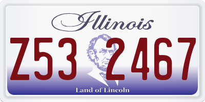 IL license plate Z532467