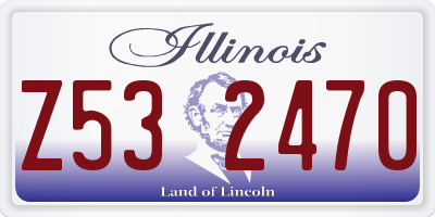 IL license plate Z532470