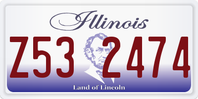 IL license plate Z532474