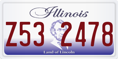 IL license plate Z532478
