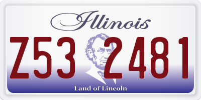 IL license plate Z532481