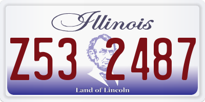 IL license plate Z532487