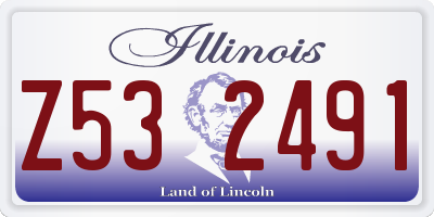 IL license plate Z532491