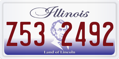 IL license plate Z532492