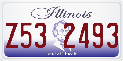 IL license plate Z532493