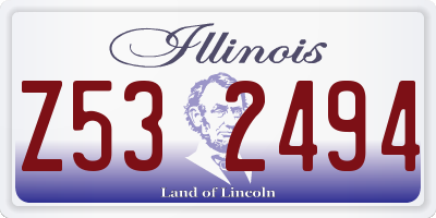 IL license plate Z532494