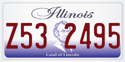 IL license plate Z532495