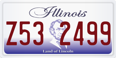 IL license plate Z532499