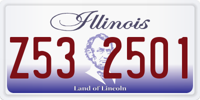 IL license plate Z532501
