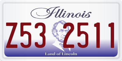 IL license plate Z532511