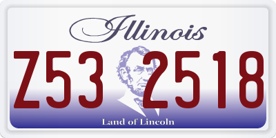 IL license plate Z532518
