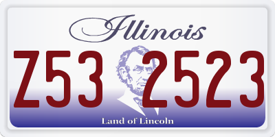 IL license plate Z532523