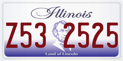 IL license plate Z532525
