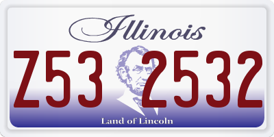 IL license plate Z532532
