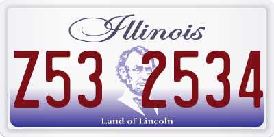 IL license plate Z532534