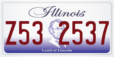 IL license plate Z532537