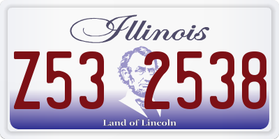 IL license plate Z532538