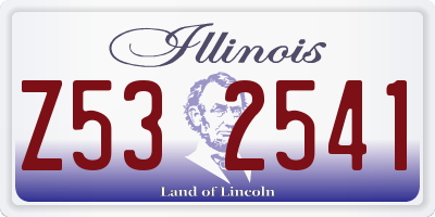 IL license plate Z532541