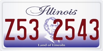 IL license plate Z532543