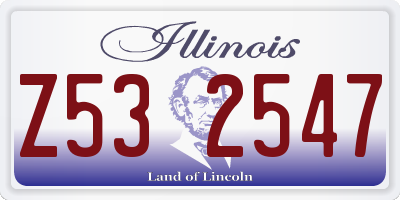 IL license plate Z532547