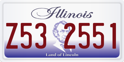 IL license plate Z532551