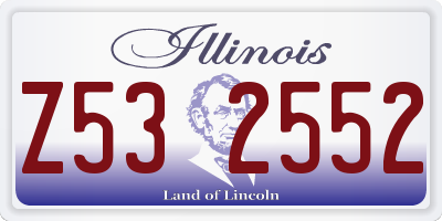 IL license plate Z532552