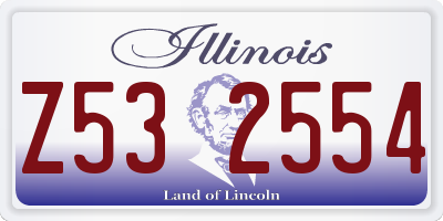 IL license plate Z532554