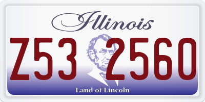 IL license plate Z532560