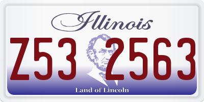 IL license plate Z532563