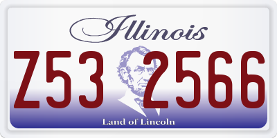 IL license plate Z532566