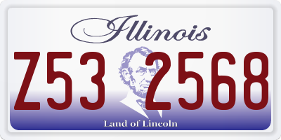 IL license plate Z532568