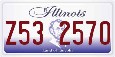 IL license plate Z532570