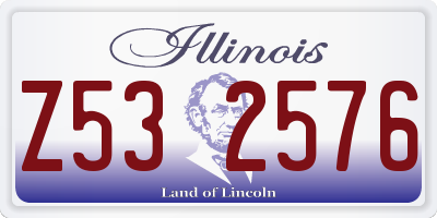 IL license plate Z532576