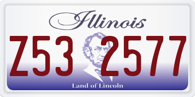 IL license plate Z532577