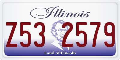 IL license plate Z532579
