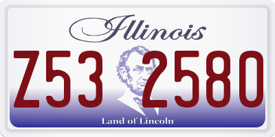 IL license plate Z532580