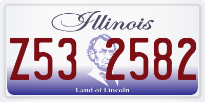 IL license plate Z532582