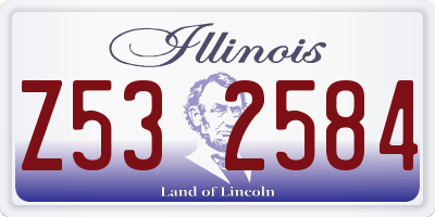 IL license plate Z532584