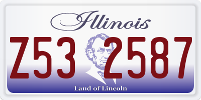 IL license plate Z532587