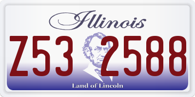 IL license plate Z532588